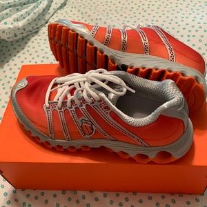 Womens orange k-Swiss shoes size 9.